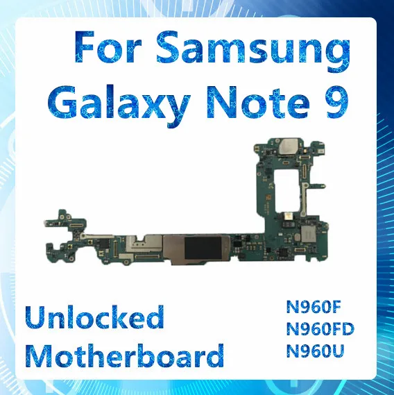 Материнская плата для samsung note 9 N960F N960FD N960U, одна/две sim-панели, разблокированная ОС Android с чипом, поддержка материнской платы NOTE 9