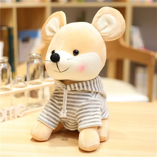 1pc 25/33CM Lovely Cartoon Mouse Toy Stuffed Animal Doll Baby Kids Children Birthday Gift Shop Home Decor Drop Shipping - Цвет: brown