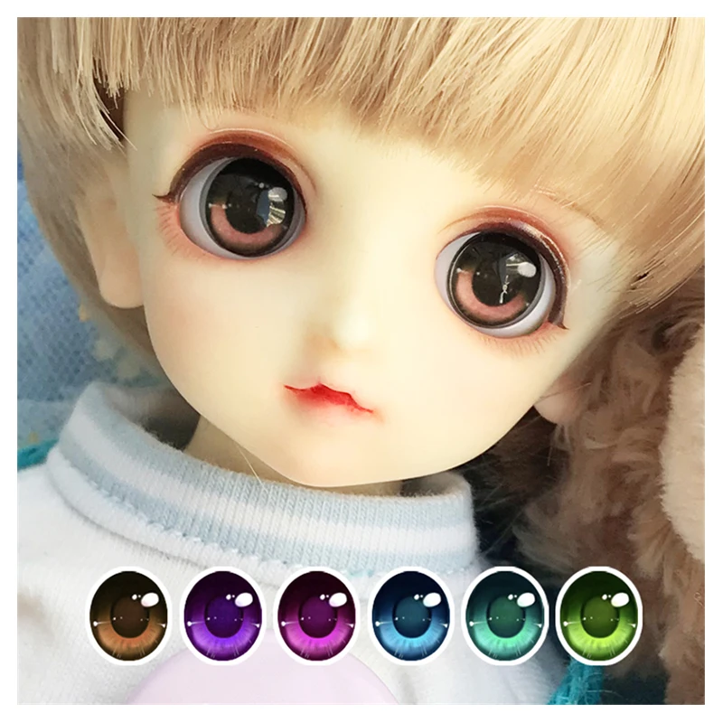 Глаза BJD 14 мм давление глаз 10 18 20мм 2D глаза куклы для 1/8 1/6 1/4 1/3 SD DD Аксессуары 6
