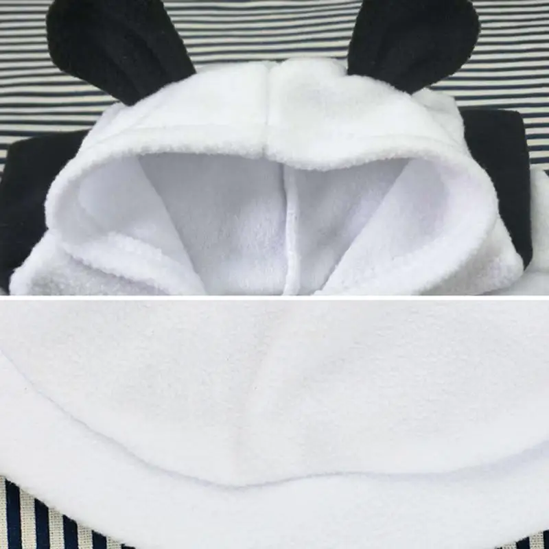 Panda Custome фотография Реквизит Товары для животных Кнопка осень зима с капюшоном верхняя одежда плюшевые забавные теплые косплей мягкая одежда для собак