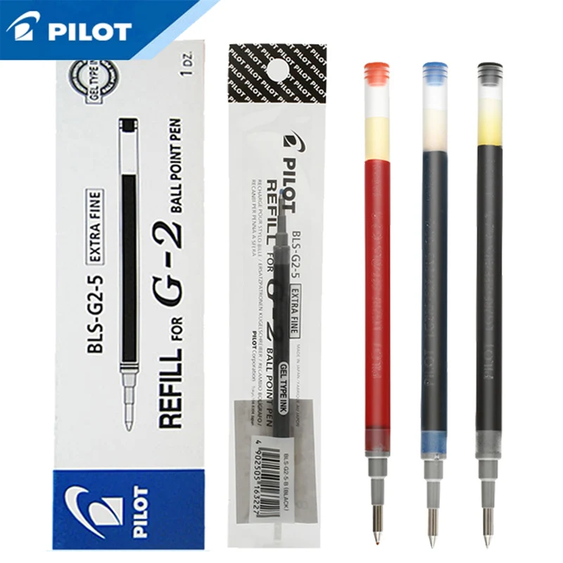20Pcs Japan Pilot Gel Ink Refill Original BLS G2 0.5mm/0.7mm office and