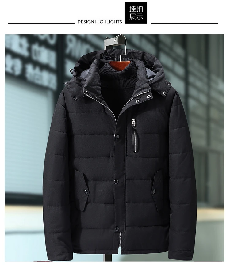 New Arrival Top Polyester Thick Mens Winter Jackets Casacos Winter Large Size Coat To Increase Pad Jacket Middle-aged Warm