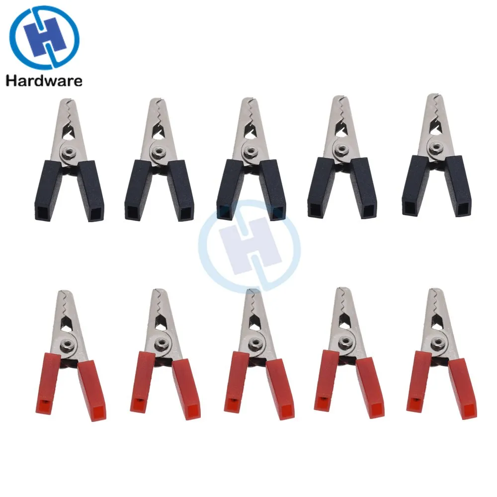 10pcs Alligator Clip Terminal Test Electrical Battery Crocodile Clamp Red BlHFUK 