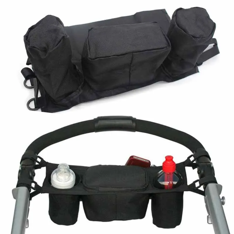 Portable Baby Stroller Storage Bag Pram Stroller Buggy Bottle Cup Organizer Pushchair Accessories