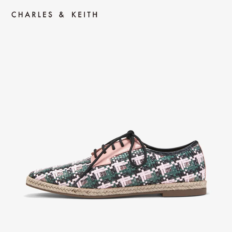 CHARLES＆KEITH Новинка на Весну 2020CK1 70390240Женские Кроссовки Плед тканых рафии украшение
