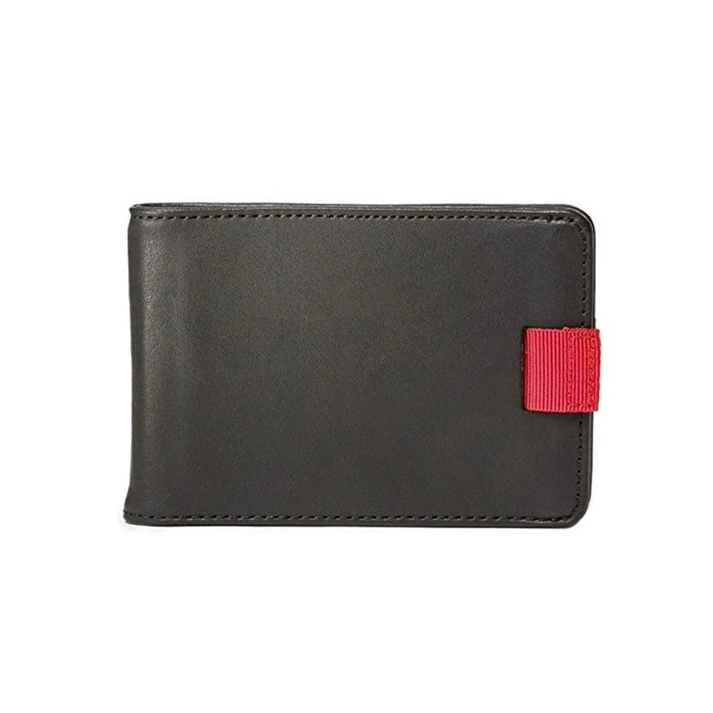 Мужской кошелек, держатель для кредитных карт, кожа, тонкий, Мини, натуральная кожа, мужские Зажимы для денег, кошелек для путешествий, кожаный,# A3 - Цвет: Черный