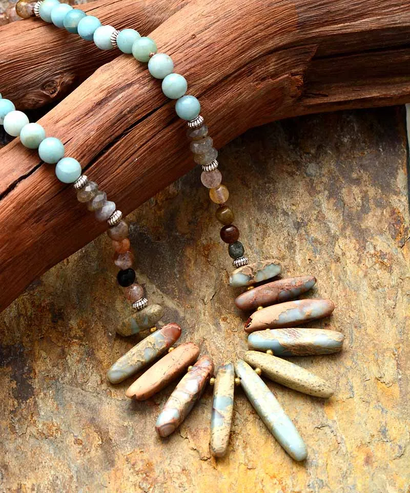 Chokers Necklaces for Women Random Natural Stones Vintage Short Statement Necklace Luxury Beaded Jewelry Dropshipping