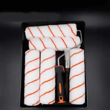 

8PCS/Set Multifunction DIY Paint Roller Brush Handle Tool Home Office Room Wall Roll Paint Brush Kits For Home Garden Paint