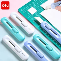 Deli – Mini couteau utilitaire mignon, couteau de poche, boîte en papier, ouvre lettre, outils d'art, bricolage, papeterie créative, fournitures scolaires, 3 pièces/sac 