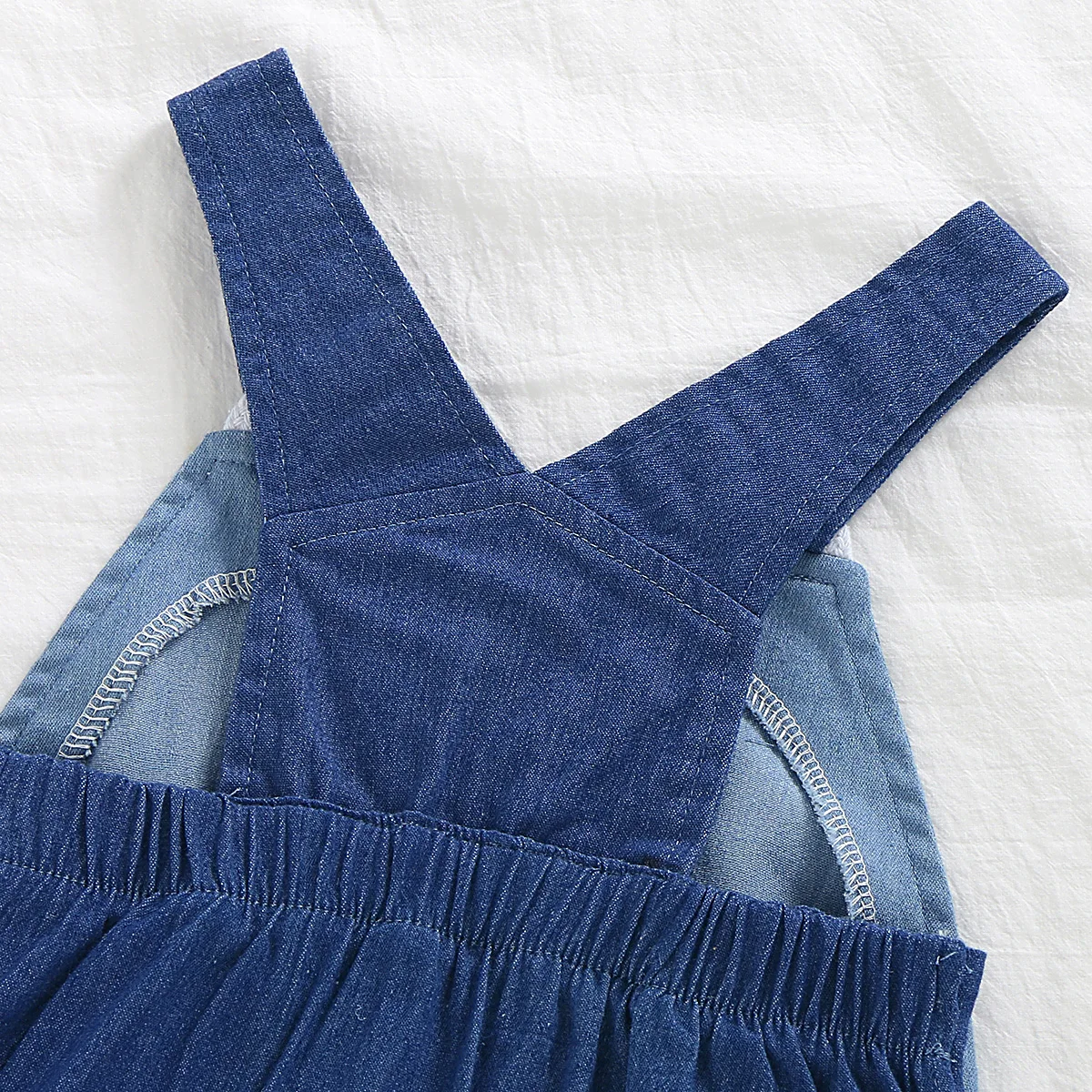Puseky Baby Clothing Solid Baby Rompers Denim Baby Girls Rompers Baby Jumpsuit Casual Infant Outfit