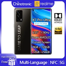 2021 realme X7 Pro Ultra 128GB 5G SA/NSA Mobile Phone Dimensity 1000+ 6.55"90Hz AMOLED 4500mAh 64MP Camera 65W Fast Charge NFC