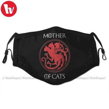 

Game Of Thrones Mouth Face Mask Mother Of Cats Facial Mask Kawai Cool with 2 Filters for Adult