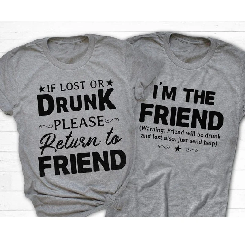 If Lost Or Drunk Please Return To Bestie Im The Bestie Im The Help Matching Set T-Shirt Tank Top Hoodie Bff Gift for Best friend Funny Drinking 