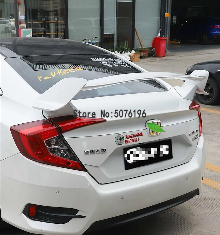 Тип-R СТИЛЬ ABS пластик краска цвет задний багажник спойлер Подходит для Honda Civic хэтчбек