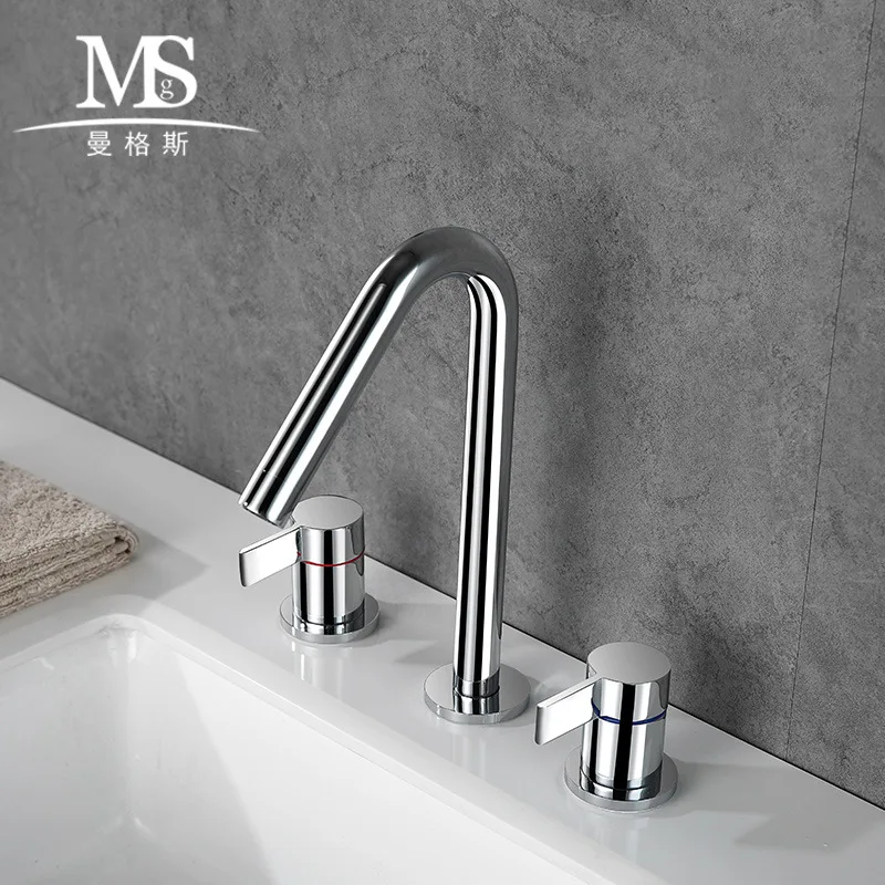 

MGS/Mangles Triple-Basin Faucet Hotel Bathroom Copper Hot And Cold Creative Tap Manufacturers Direct Selling