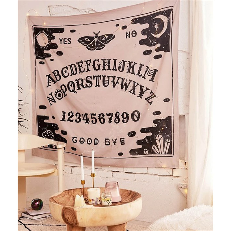 Ковер Ouija настенный гобелен индийский хиппи магнолия и змея Таро кофе