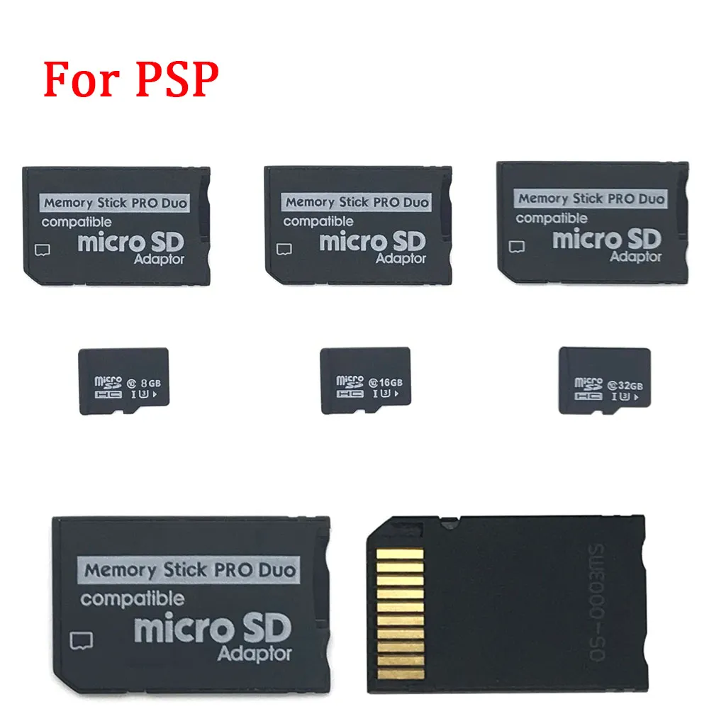 Adaptateur de carte mémoire micro SD vers Memory Stick PRO Duo - Noir  (compatible PSP) Straße Tech ®