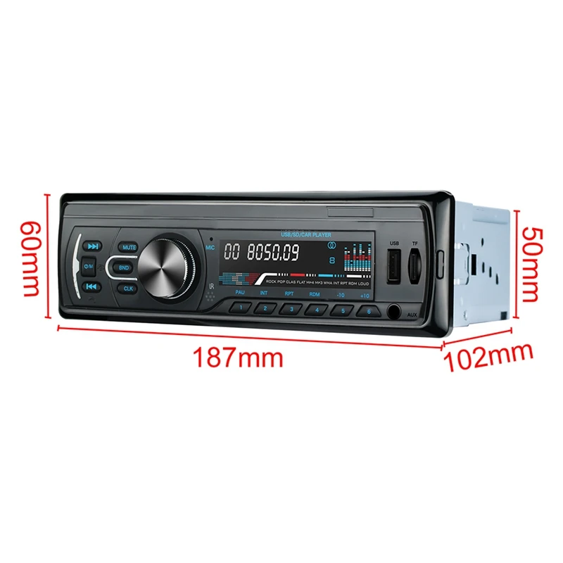 Автомобильный MP3-плеер, автомагнитола, 1 DIN, USB, быстрая зарядка, Bluetooth, громкая связь, цифровой медиаплеер, 4X25 Вт, fm-радио, поддерживает IOS и Android
