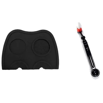 

2 in 1 Coffee Machine Brush Nylon Espresso Coffee Grinder Brushes & Coffee Tamper Mat Holder Espresso Maker Support Base
