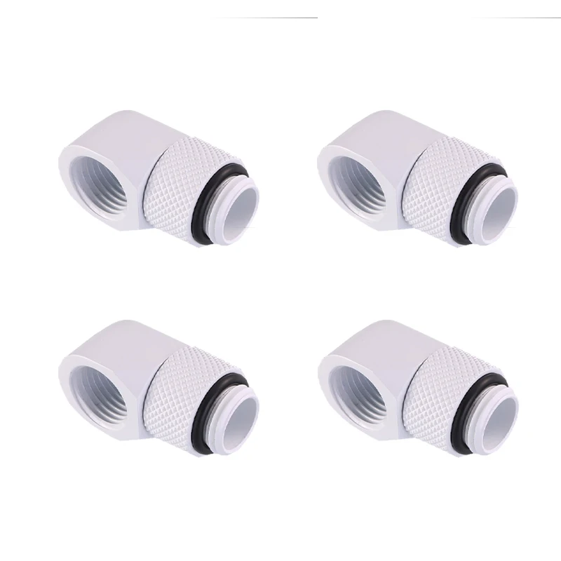 BYKSKI G1/4 ''90 градусов поворотный фитинг/латунь аксессуары воды адаптеры охлаждения медь - Цвет: white