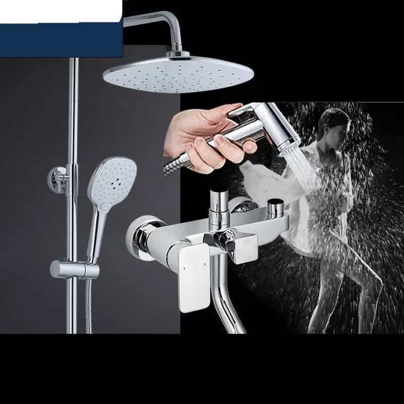 Piscina Conjunto De Ducha Duschset Duschsystem Preto Prysznic Douchette Eletrico Chuveiro сделать Banheiro душ Ванная комната душа - Цвет: Number 5
