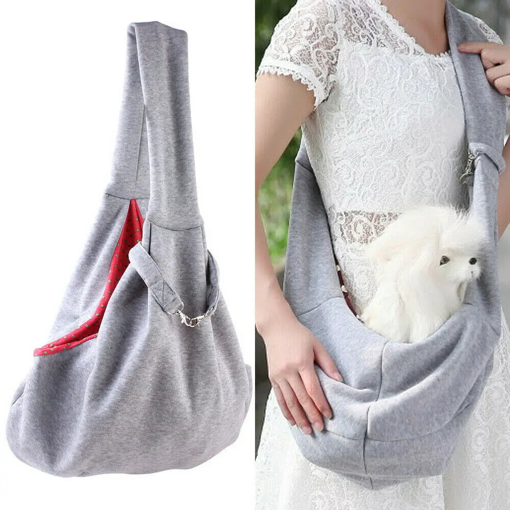 Bolsa de transporte para mascotas, bolso de hombro para gatos y cachorros, de viaje al aire libre, de algodón, bolsa de mano cómoda
