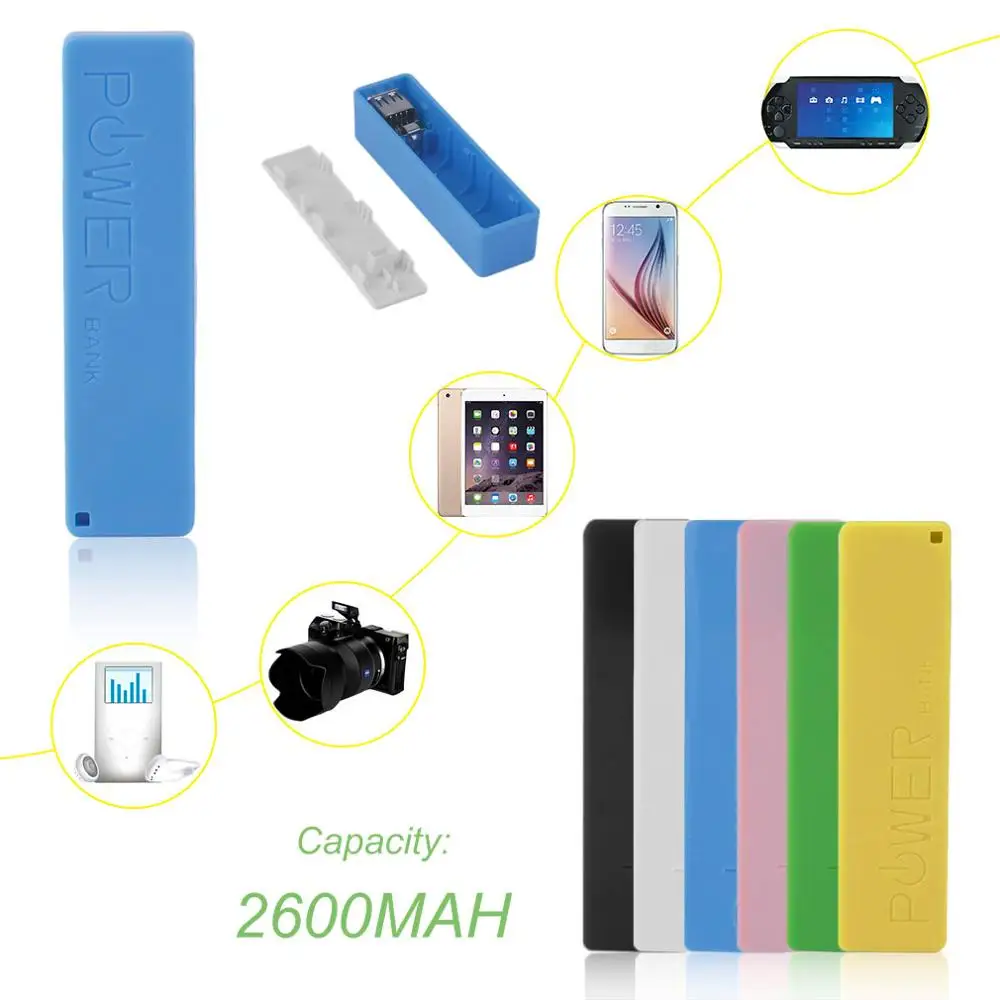 2600mAh Power Bank Fall power box USB Ports 1*18650 Power Bank Shell Ladegerät Fall DIY Kits keine batterie