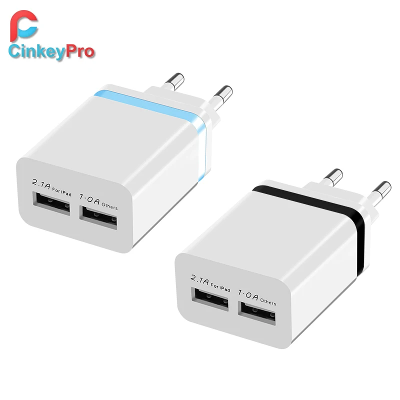 Зарядное устройство CinkeyPro с 2 USB-портами 5 В/2 1 А | Мобильные телефоны и аксессуары