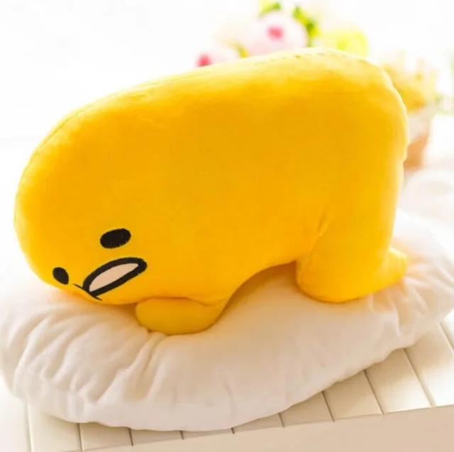 40*30cm Gudetama Lazy Egg Egg jun Plush Toy Egg Yolk Brother Large Pillow Lazy Balls Stuffed doll For Children Christmas Gift