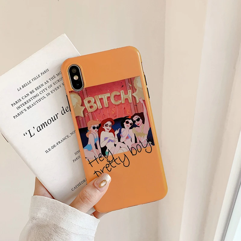

Funny Fairy Princess Soft TPU Cover For iPhone X 7 8 Plus Phone Case For iPhone XR XS Max Cover (054)
