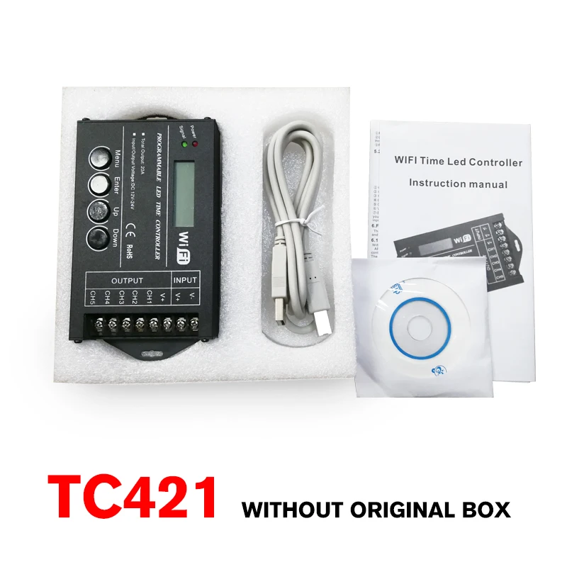 TC421-no box Модернизированный TC420 TC421 программируемый по времени 5 CH выход светодиодный светильник, широко используемый в аквариумах, аквариумах, растениях - Цвет: TC421-no box