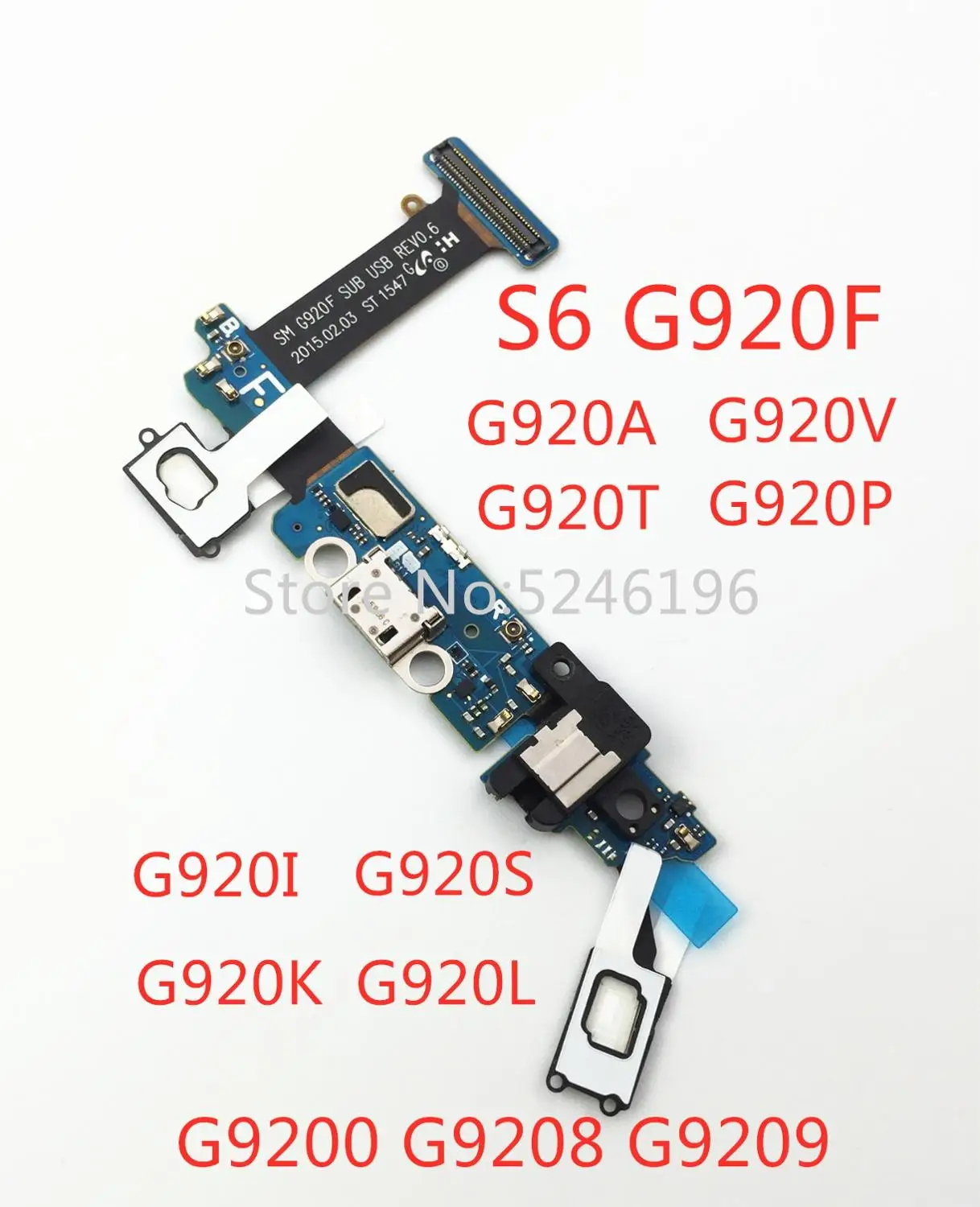 

For Samsung Galaxy S6 G920F G920A G920V G920T G920P G920I G920S G920K G920L Dock Connector Micro USB Port Charging Flex Cable