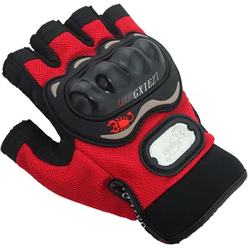 

Men's Half Finger Motorcycle Race Car Sports Protective Gloves Cycling Gloves Large Amount Favorably