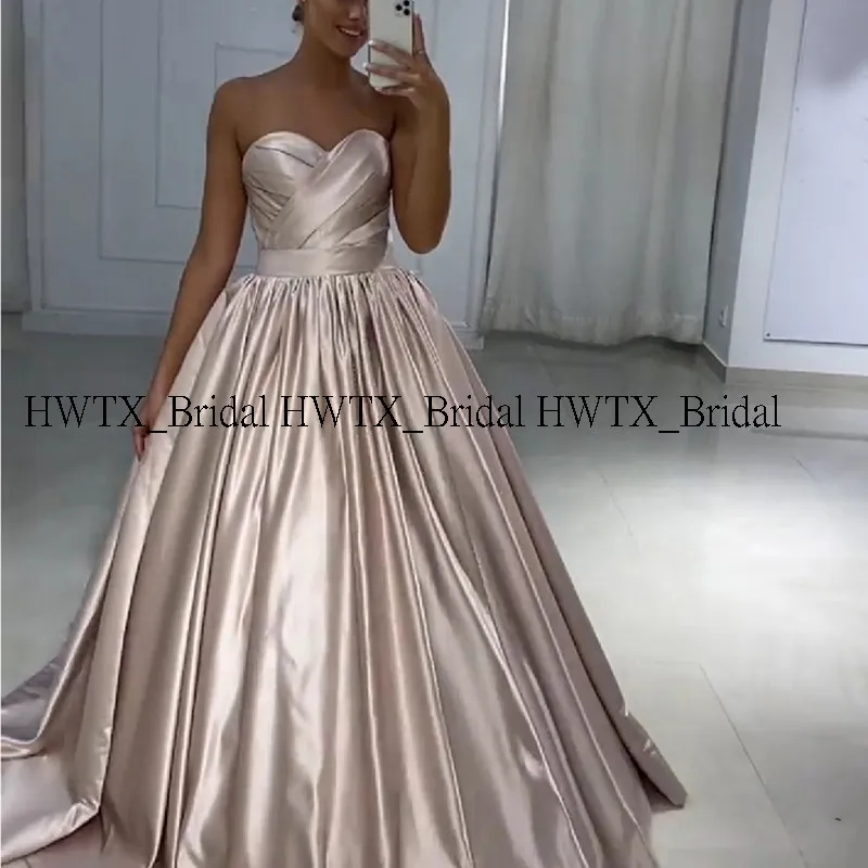picture color HWTX_Bridal, простое бальное платье, бальное платье, новинка, милое атласное платье с корсетом, 16, вечерние платья для выпускного вечера, Vestidos de fiesta - Цвет: picture color