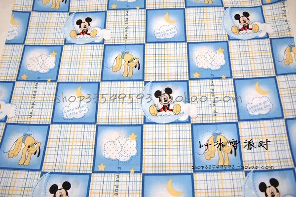 100x105cm 100*110 см нижнее белье для девочек с рисунком Минни Микки Мышь мягкая хлопковая ткань DIY Ручная работа Материал домашний текстиль в стиле пэчворк одежда для детей младшего возраста - Цвет: 100x105cm