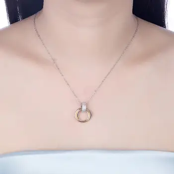 

Colored Coil Massive Neck Decoration 925 Silver Necklace Pendant With Crystal Choker Jewelry Necklace Silver Cross For Girl