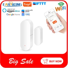 Détecteurs ouverts/fermés de porte de capteur de porte de WiFi intelligent de Tuya compatibles avec l'application d'alexa Google Home IFTTT Tuya(China)