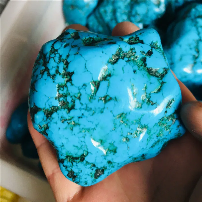 100 130g Natural turquoise mineral bare stone mineral crystal stone