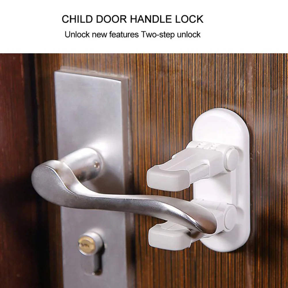 Palanca de bloqueo de puerta de seguridad adhesivo seguridad Niño 1pc bebé de seguridad Seguridad de Auto adhesivo útil manija de la puerta cerraduras