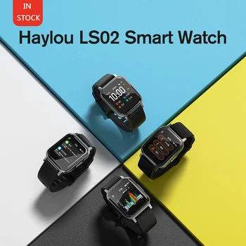

In Stock ! New Haylou LS02 English Version Smart Watch IP68 Waterproof 12 Sport Modes Call Reminder Bluetooth 5.0 Smart Band