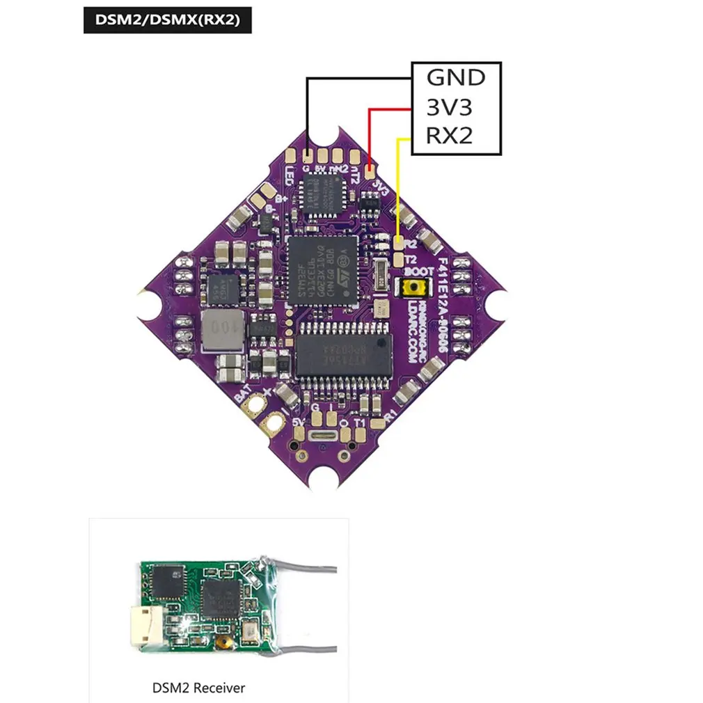 F411E12A F4 OSD Контроллер полета AIO BEC Датчик тока и 12A BL_S 2-4S 4в1 ESC для Beta85X Mobula7 FPV гоночный Дрон