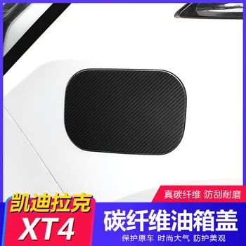

Oil tank cap decorative sticker exterior body fuel tank real carbon fiber decorative metal patch For Cadillac XT4 2018 2019