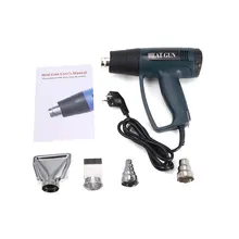 620B 2000 Вт ЕС вилка цифровой ЖК Электрический горячий воздух Тепловая пушка температурный вентилятор регулируемая термоусадочная краска для зачистки переделки DIY инструмент насадка