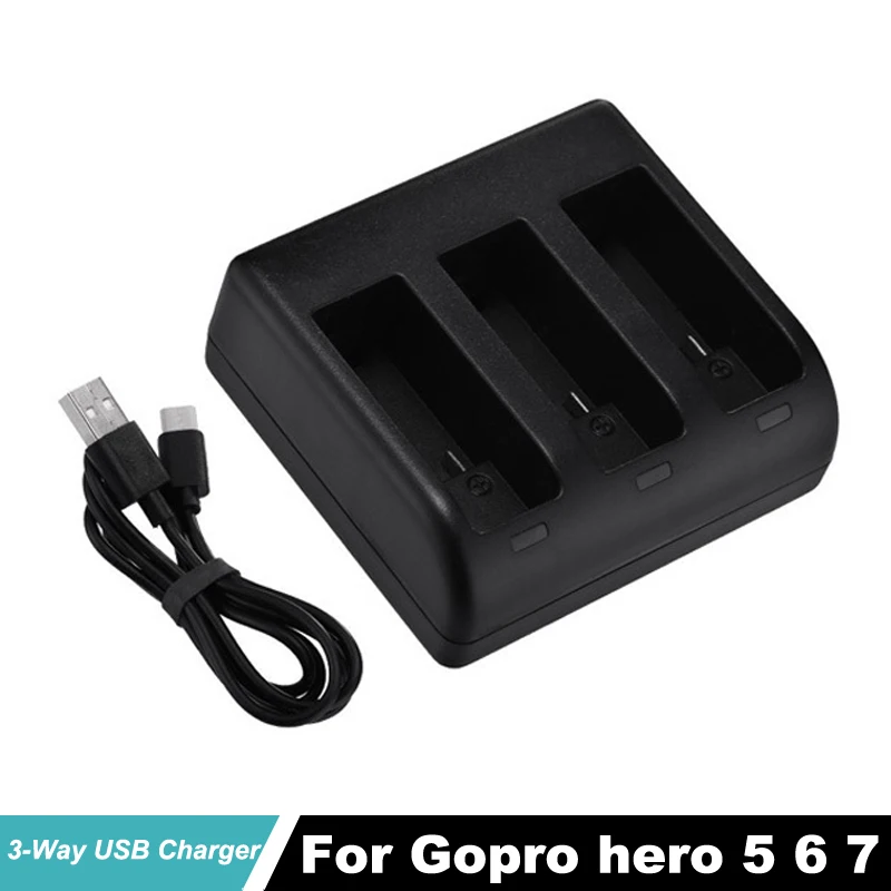 Зарядное устройство Hero7 AHDBT-501 Hero6 hero5 Type-C/3-полосное USB зарядное для Gopro Hero 5 hero 6