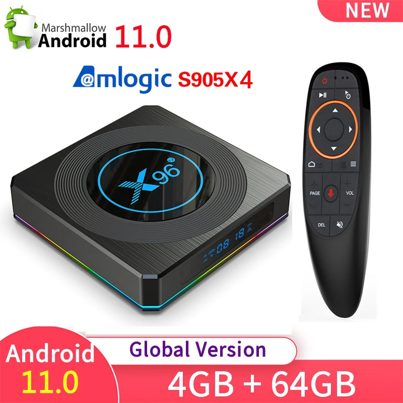 Приставка Смарт-ТВ X96 X4 Android 11 0 4 ядра + 64 ГБ 8K 4K | Электроника