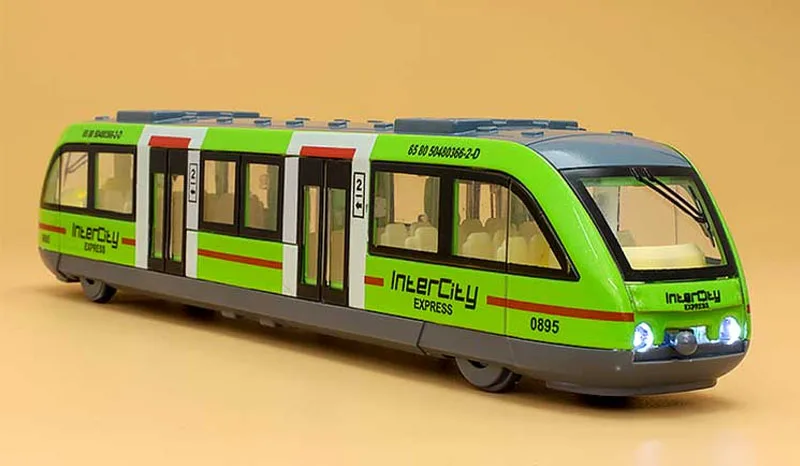 Модель Городской железной дороги, модель метро, игрушечный автомобиль, литой под давлением, вытяжной звуковой светильник, игрушечный автомобиль