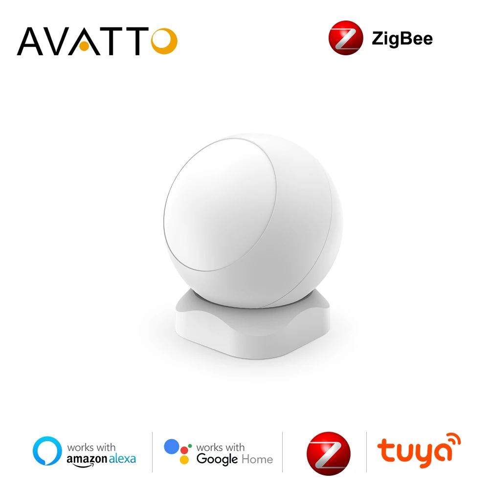 Датчик движения AVATTO Zigbee беспроводной инфракрасный детектор Tuya датчик охранной
