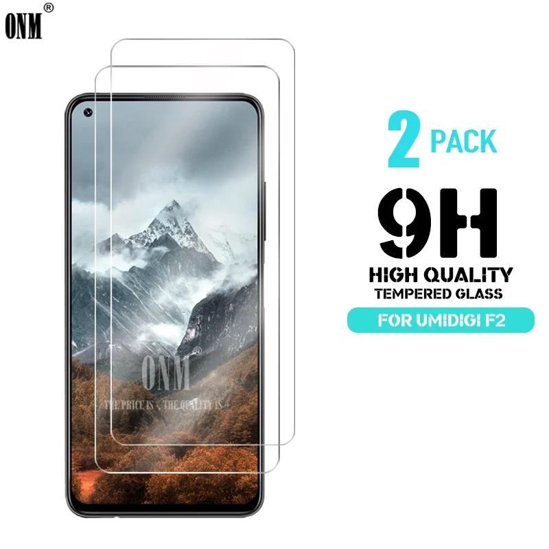 

2Pcs Tempered Glass For UMIDIGI F1 / F2 Screen Protector 2.5D 9H Premium Tempered Glass UMIDIGI F2 Protective Glass Film