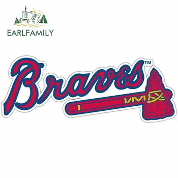 

EARLFAMILY 13cm x 5cm For Atlanta Braves Baseball Fine Decal Vinyl Funny Car Stickers Graffiti Stickers Pull Flower