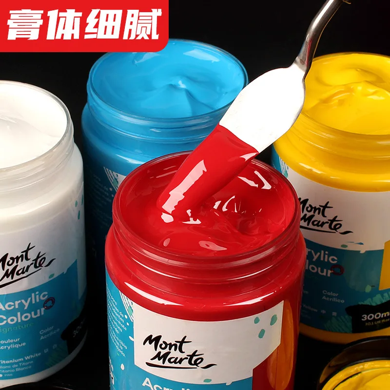 48 Colors 300ml Acrylic Paint Bottle Set Suitable for Cavas,Wood,Rock,Painting,Ceramic Art Drawing Supplies